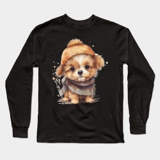 Puppy ready for fall Long Sleeve T-Shirt